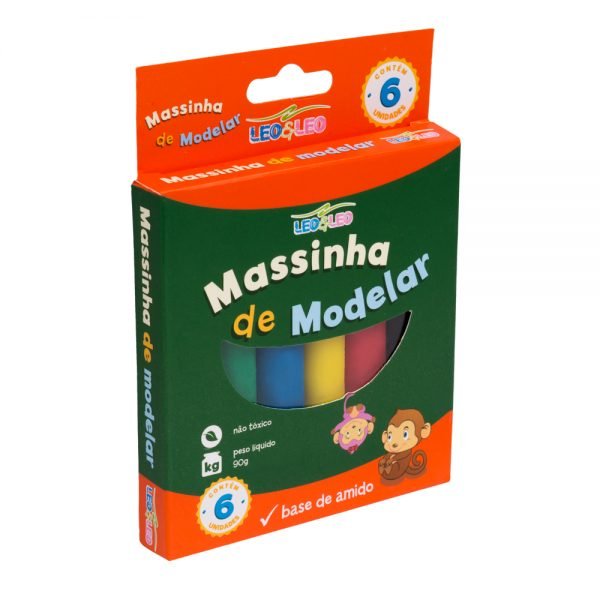 MASSA DE MODELAR  90GR   6 CORES    LEOELEO    4357
