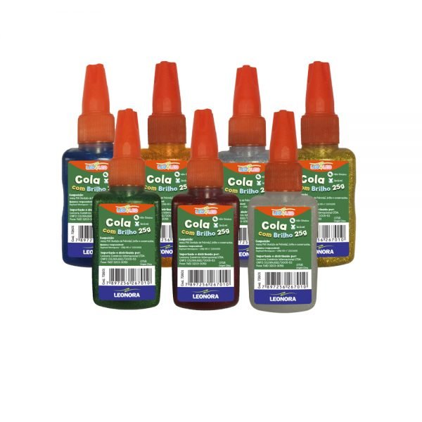 COLA COM BRILHO 25G  VERDE  (C/6 TUBOS) LEOELEO 72601