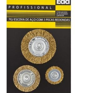 ESCOVA ACO ROTATIVA (JG C/ 2 PÇS) EDA 7GK