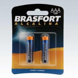 PILHA ALCALINA PALITO AAA 1,5V (CART. C/ 2) BRASFORT B.6300