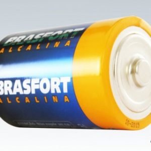 PILHA ALCALINA GRANDE D 1,5V C/ 2 BRASFORT 6303