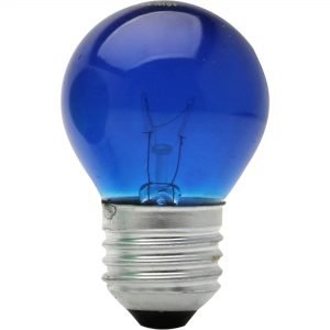 LAMPADA BOLINHA 7W 220V AZUL BRASF B.8473##