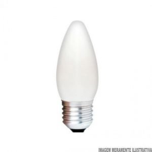 LAMPADA VELA LISA LEITOSA 25W 220V BRASF B.8514