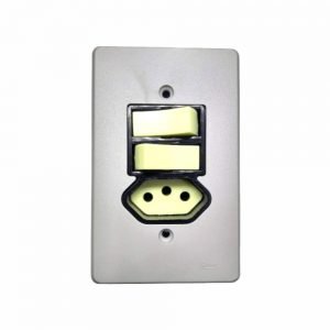 INTERR. EMB. 2 TECLAS C/TOMADA CZ ILUMI I.13210