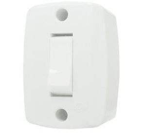 INTERRUPTOR  EXTERNO SOBREP. RETANGULAR BRANCO ILUMI  16553
