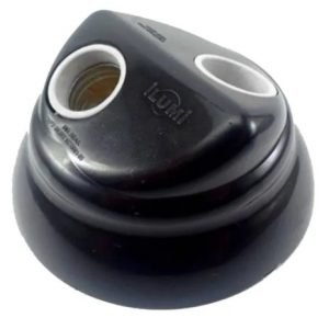 PLAFON DUPLO  PRETO  C/RECEP.LOUCA  ILUM I.18082