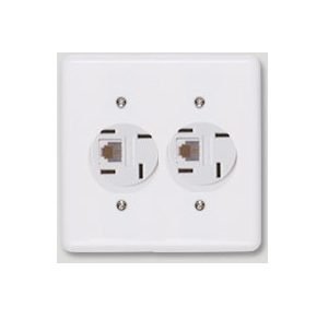 CONJ 2 TOMADAS TELEFONE C/ PLUG AMERIC. BRANCO ILUMI I.2121E