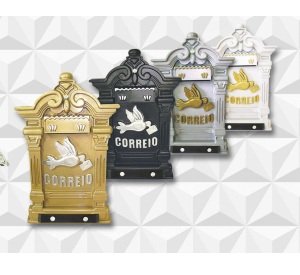 CAIXA CORREIO COLONIAL  DOURADA  JLK   JLK024D