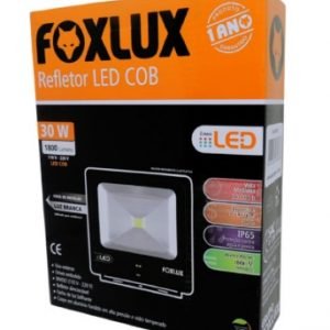 REFLETOR LED COB    30W    PRETO  BIVOLT  OUROLUX