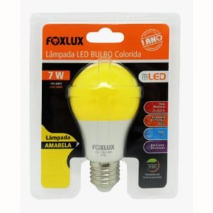 LAMPADA LED BULBO 7W AMARELA BIV. FOX LU LED9083