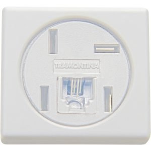 MODULO TOMADA P/TELEF 4P+RJ11 BRANCO TRA T115050
