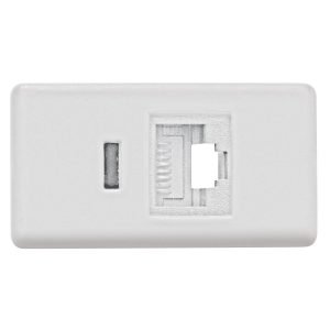 MODULO TOMADA P/TELEFONE RJ11 BRANCO TRA T115051