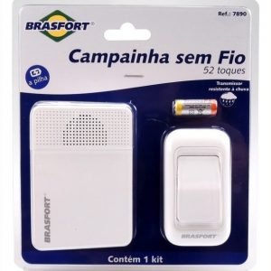 CAMPAINHA S/ FIO PILHA/PILHA 52 TOQUES BRASFORT B.7890