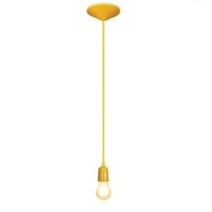 CASCATA 1 PENDENTE 40W E-27 1,2 M AMARELO ILUX EC301AM12