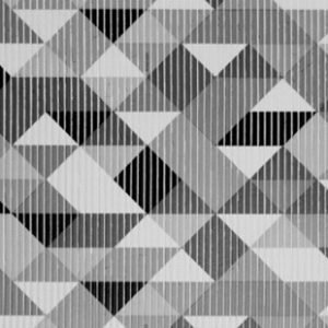 TAPETE TROPICAL  TRIANGULOS CINZA    0,43 X 65 CM  KAPAZI