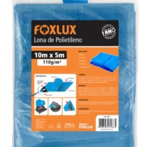 LONA POLIETILENO  AZUL   10 X 5M   FOXLUX    FX6024