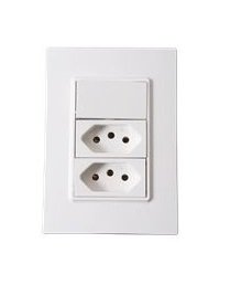 INTERRUPTOR SIMPLES 10A + 2 TOMADAS 10A VIVAZ ILUMI I.78203