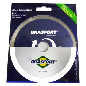 DISCO DIAMANTADO LISO PREMIUM 110 X 20 MM BRASFORT B.7423