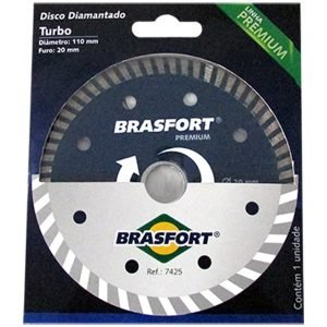 DISCO DIAMANTADO TURBO PREMIUM 110 X 20 MM BRASFORT B.7425