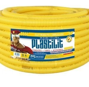 ELETRODUTO CORRUGADO AMARELO 1 POL.  25MT  PLASTILIT