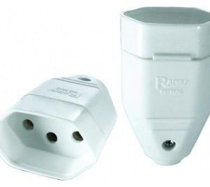 PINO FEMEA 2P + T   BRANCO  (10A)   RADIAL   1501143