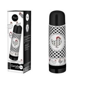 GARRAFA TERMICA INOX  CARIJO  PRETA 750ML   ZEIN