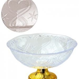 FRUTEIRA ACRYLIC GOLD HEART FRUT 23,5 9CM ZEIN Z395735