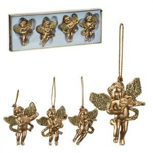 PENDENTES ANJOS 5,5 X 4,5 CM COM 4 ZEIN Z400972