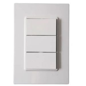 INTERRUPTOR  3 TECLAS  SIMPLES 10A VIVAZ ILUMI I.7819