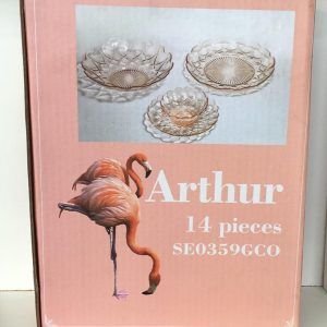 CONJUNTO DE SOBREMESA C/ 14 PCS PINK FREECOM