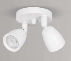 LUMINARIA SPOT BRANC 2 LEDS 4W BIV LUZ BR QUENTE 3000K ILUMI