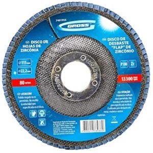 DISCO DE DESBASTE FLAP ZIRCONIO GRAO 120 115 X 22MM  MTX