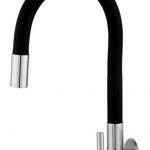 TORNEIRA COZ PAREDE BICA FLEXIVEL 5/8 1868 C62 BLACK RAINHA