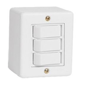 INTERRUPTOR  3 TECLAS SIMPLES  BRANCA  S/X  ILUMI I.6319