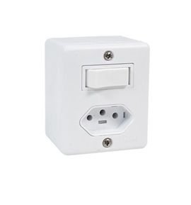 INTERR 1 TECLA PARALEL C/TOMADA 10A BRANCA S/X ILUMI I.63280