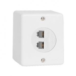TOMADA TEL. MODULAR DUPLA BRANC S/X ILUM I.6362