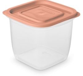 POTE QUAD. 650 ML C/ TAMPA MARROM PLASVALE PV11777745