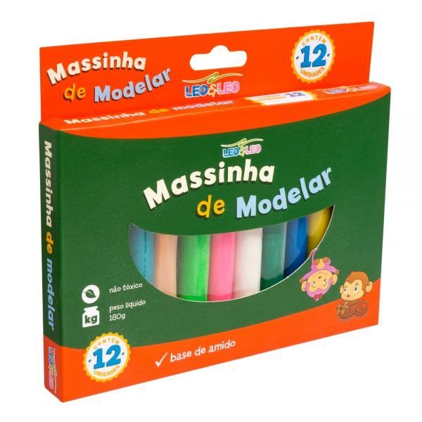 MASSA MODELAR 180G 12 CORES LEOELEO 4358