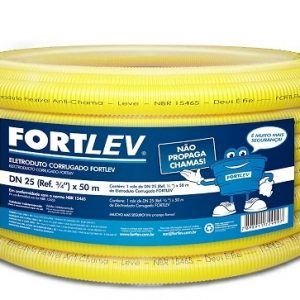 ELETRODUTO CORRUGADO  AMARELO    1 POL. -   25MT   FORTLEV