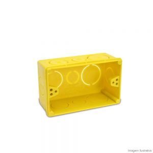 CAIXA 4 X 2  PVC PRESILHA PVC AMARELA (C/20)  FORTLEV 50423