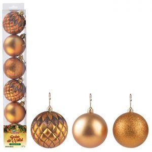 BOLA TB DIAMANTE 6CM (6 PCS) BRONZE ZEIN Z427979