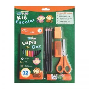 KIT ESCOLAR 12 LAPIS/TESOURA/COLA/APONTADOR LEOELEO 4203