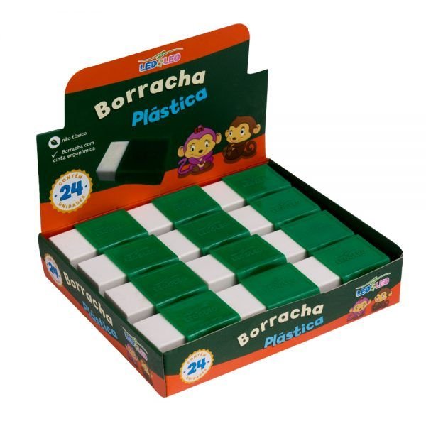 BORRACHA PVC BRANCA C/CAPA ( 24 UNID.)  LEOELEO 4584