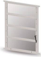 JANELA BASCU. 4F L-16P 800 X 800 ALUMAS AB4808