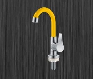 TORNEIRA LAVATORIO BICA ALTA  TWIST AMARELA HERC  H.2962