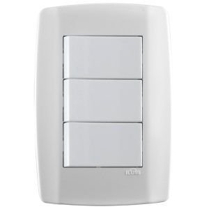 INTERRUPTOR  3 TECLAS SIMPLES HORIZONTAL  SLIM  ILUMI I.8019