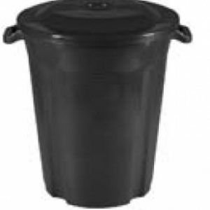 LIXEIRA PVC  97 LITROS  PRETA  PLASVALE  164LP
