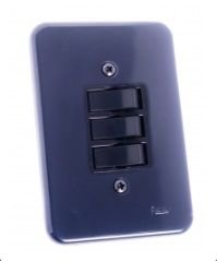 INTERRUPTOR 3 TECLAS SIMPLES POLLAR BLACK RADIAL 1805004