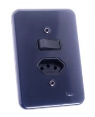 INTERRUPTOR 1 TECLA SIMP + TOMAD POLLAR BLACK RADIAL 1805118