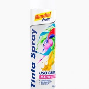 TINTA SPRAY USO G. BRANCO BRILHAN 400ML MUNDIAL PRIME 000101